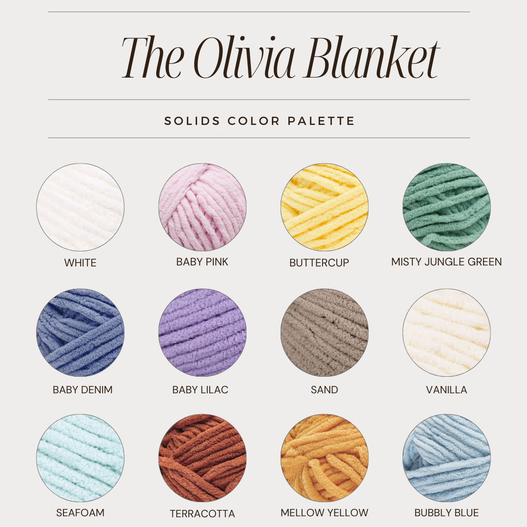 THE OLIVIA BLANKET (SOLID COLORS) - Caitlin's Cozy Creations